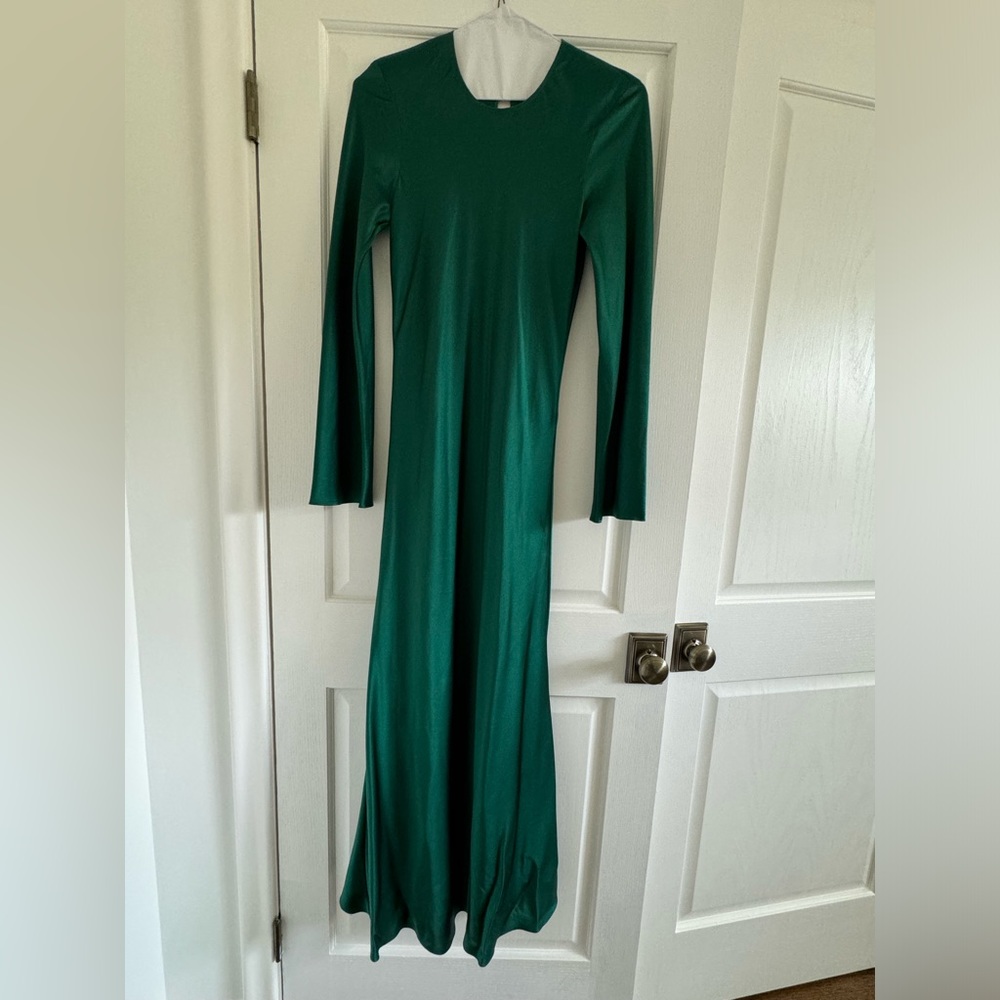 Bardo Collective Emerald Green Silk Dress